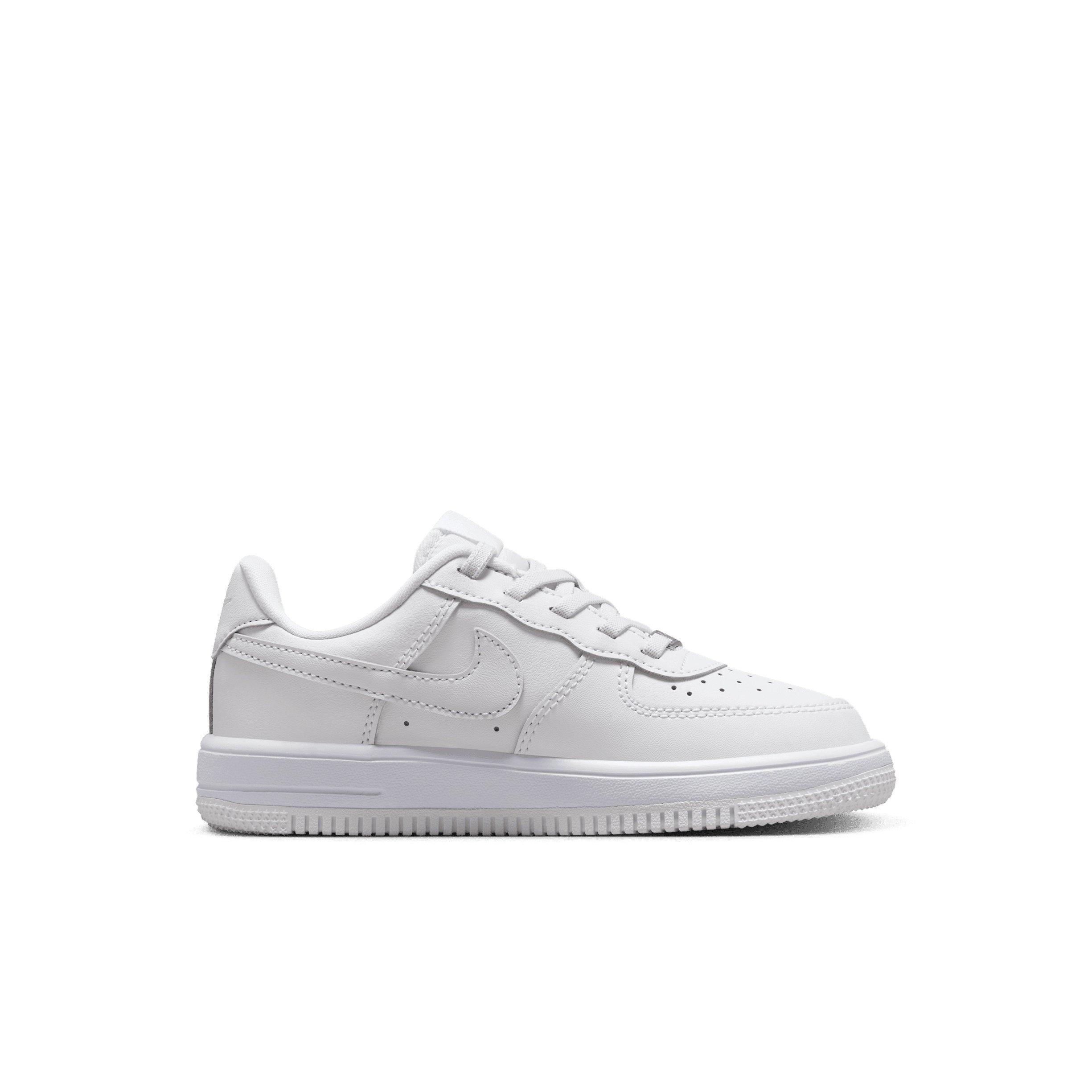 Nike Force 1 Low EasyOn "White/White/White" Preschool Boys' Shoe - WHITE/WHITE/WHITE